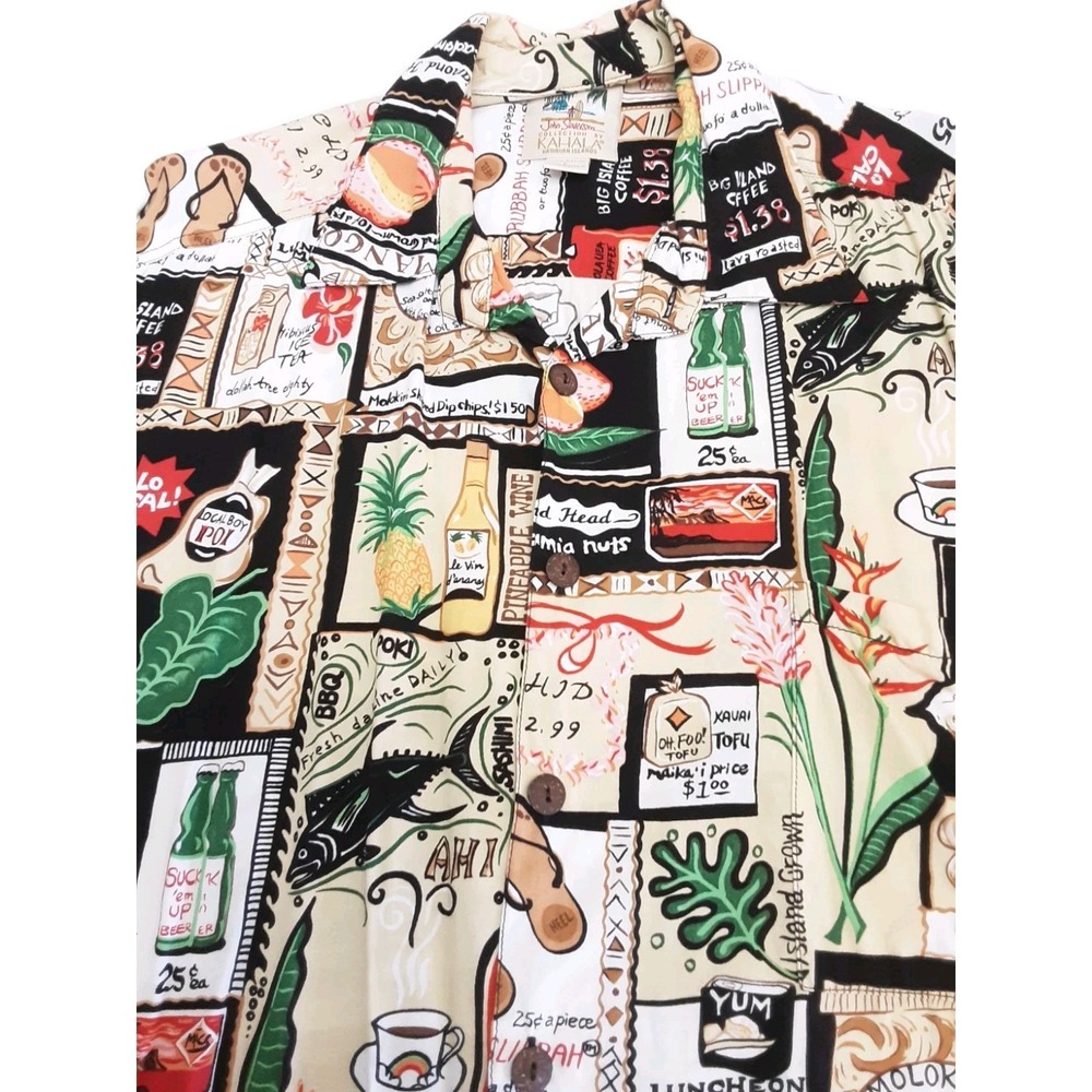 John Severson By Kahala Shirt Mens Large Hawaiian Button Up Short Sleeve